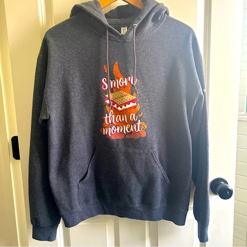 Girl Scout hoodie “S’more than just a moment” graphic -navy hoodie size  M